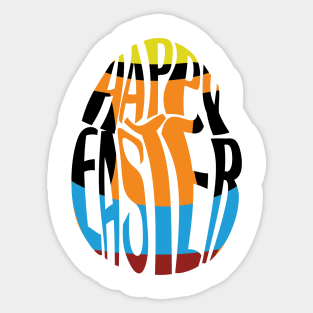 Goofy Happy Easter Egg Sticker